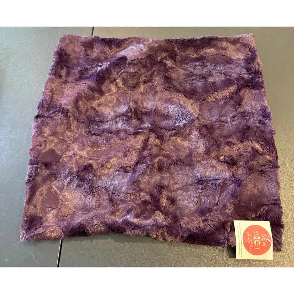 Sew Sweet Minky Designs 19x19 Pillow Cover Purple Plush Textured Luxury NEW